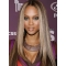 22''  Long Straight Lace Front Human Hair Women Tyra Banks Chic and Stylish Wig 