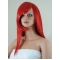 18 Inches Straight Lace Front Red With Bangs Human Hair Women Wigs