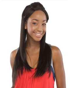 Nice Black Straight Lace Front Long Human Hair Women Wigs