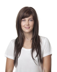 16'' Long Straight Monofilament 100% Hand-Tied Synthetic Refined Women Wigs