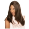 16''  Sleek Clear Long Straight Lace Front Human Hair Women Beverly Johnson Wig
