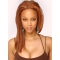 16''  Natural Long Straight Lace Front Human Hair Tyra Banks Women Celebrity Wigs 