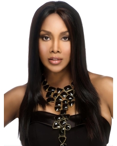 Incredible Black Straight Long Capless Heat Friendly Synthetic Women African American Wigs