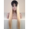 24" Long Straight Full Lace Indian Remy Human Hair Two Tone Women African American Wigs