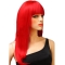 20'' Smooth Long Straight With Bangs Red Lace Front Synthetic Women Wigs