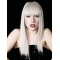 18'' Soft Straight With Bangs Capless Long Heat Friendly Synthetic  Women Lady Gaga Wigs