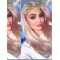 16'' Long Straight Platinum Blonde  Lace Front Synthetic Women Kylie Jenner Wigs