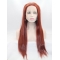 26" Long Straight Lace Front Red Without Bangs Synthetic  Women Wigs