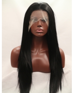 27'' Long Straight  Black  Lace Front Without Bangs Long Synthetic Women Wigs