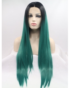 34'' Long Straight  Lace Front  Ombre/2 Tone Layered Synthetic  Women Wigs