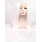 22'' Long Straight Without Bangs Lace Front  White  Women Wigs