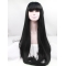 42'' Long Straight Lace Front With Bangs Black  Synthetic Women Wigs