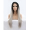 26" Straight Without Bangs  Lace Front  Synthetic Ombre/2 Tone Women Wigs