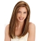 23'' Online Brown Straight Capless Long Human Hair Women Wigs