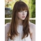 18'' High Quality Straight Brown Capless  With Bangs Synthetic Women Karen Gillan Wigs