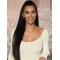 22" Long Straight Black Full Lace Synthetic Women  Kim Kardashian Wigs