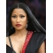 Black 24" Straight Without Bangs Full Lace  Long Synthetic Women Nicki Minaj Wigs