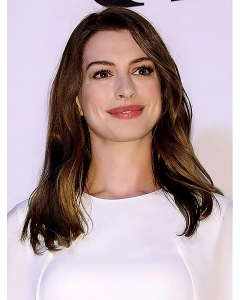 18'' Straight Without Bangs Blonde Lace Front Long Synthetic Women Anne Hathaway Wigs