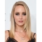 16"Long Synthetic  Blonde Lace Front Straight  Women Jennifer Lawrence Wigs