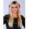 20" Stragitht Long With Bangs Capless  Blonde Synthetic Women Demi Lovato Wigs