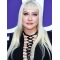 24" Capless Long Platinum Blonde With Bangs Christina Aguilera Wigs