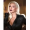 26" Lace Front Long Platinum Blonde Without Bangs Christina Aguilera Wigs