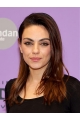  16" Straight Long Without Bangs Lace Front Synthetic Women Mila Kunis Wigs