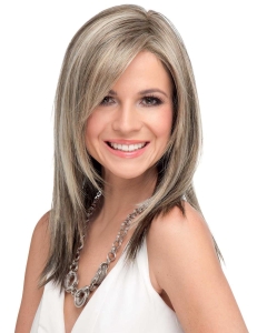 Shining  Layererd Straight Monofilament Lace Front Synthetic Long Women Wigs