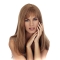20'' Discount Straight With Bangs Blonde Monofilament Long Human Hair Women Wigs