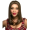 17'' Great Long Straight Without Bangs Brown Lace Front Synthetic Women Wigs For Cancer