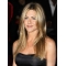 18'' Stylish Blonde Straight Without Bangs Monofilament Lace Front Long Human Hair Women Jennifer Aniston Wigs