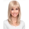 14'' Blonde Straight  With Bangs Monofilament Synthetic Easeful Long  Women Wigs