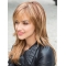 20'' Wholesome Layered Blonde Straight With Bangs 100% Hand-tied  Mono Top Synthetic Long Women Wigs