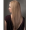 22'' Straight Without Bangs Suitable Blonde Monofilament Lace Front Long Women Remy Human Wigs