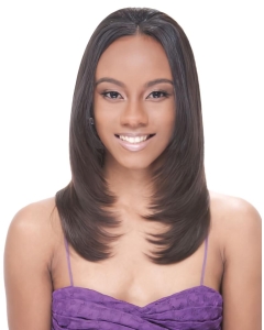 Popular Brown Straight Without Bangs Capless Long Indian Remy Human Hair African American Women Wigs