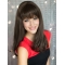 Brown Straight With Bangs Capless Synthetic Polite Long Women Wigs