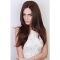 22'' Long Straight Without Bangs Gentle Auburn Capless Long Human Hair Wigs & Half Wigs