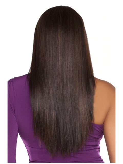 Best Brown Straight Without Bangs Capless Long Human Hair Wigs & Half Wigs