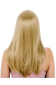 24'' Straight Without Bangs Impressive Blonde 100% Hand-Tied Monofilament  Lace Front Remy Human Hair Long Women Wigs