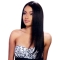 22'' Elegant Black Straight Without Bangs Full Lace Remy Human Hair Long Women Wigs