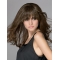 16'' Wavy With Bangs Monofilament Brown Synthetic High Quality Long Women Wigs