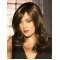 14''  Brown Wavy With Bangs Monofilament Lace Front Synthetic Women Wigs