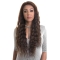 22'' Wavy Without Bangs Lace Front Brown  African American Hairstyles Synthetic Women Wigs
