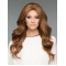20'' Wavy Without Bangs Brown 100% Hand-Tied Human Hair Women Wig