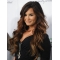 26" Wavy Without Bangs Capless Human Hair Celebrity Wigs