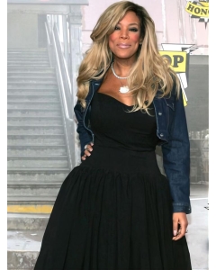 18'' Wavy Without Bangs Layered Lace Front Long Synthetic Wendy Williams  Women Wigs