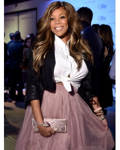 20 Inch Wavy Without Bangs Brown Capless Long Synthetic Wendy Williams Inspired Women Wigs