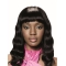 14'' Wavy With Bangs Capless Black Human Hair African American Women Wigs
