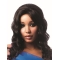 14'' Black Wavy Without Bangs Lace Front African American Human Human Hair Wig