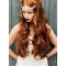 22'' Fashionable Long Wavy Capless Copper Wigs Human Hair Wigs